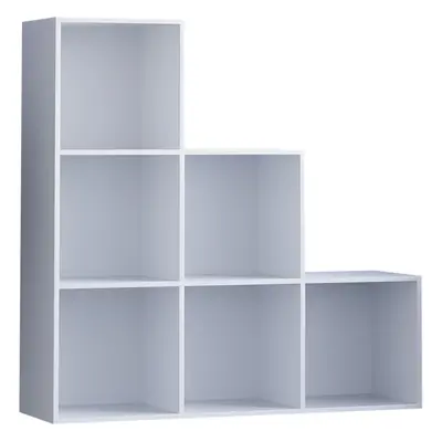 (White) Durham Cube Bookcase Staircase Ladder Storage