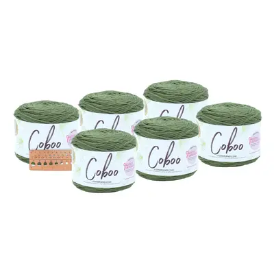 Lion Brand Yarn - Coboo -6 Pack with Pattern Cards (Olive)