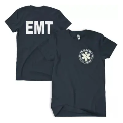 EMT T-Shirt Navy 2-Sided White Imprint