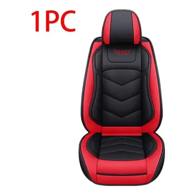 (red) Vehicle Universal Cushion Mats Pu Leather Car Seat Cover Easy To Install