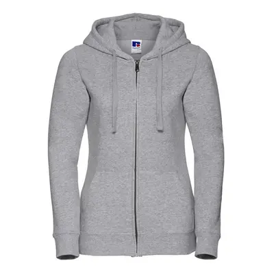 (L, Light Oxford) Russell Womens/Ladies Authentic Full Zip Hoodie