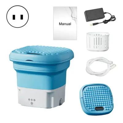 (blue, US Plug) Portable Foldable Plug Compact Washing Machine Us Size Low Noise Energy-saving S