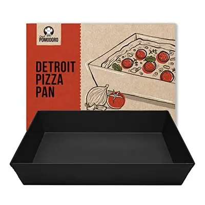 Chef Pomodoro Detroit Style Pizza Pan, x 10-Inch, Hard Anodized Aluminum, Pre-Seasoned Bakeware 