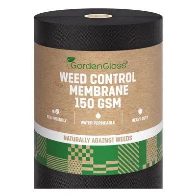 GardenGloss 25m? Weed Control Membrane Heavy Duty (150gsm) - Water Permeable and Tearproof Weed 