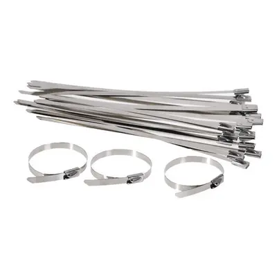 (400mm) 100Pcs 100-400mm Stainless Steel Zip Tie Cable Organizer Ties