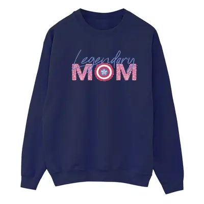 (L, Navy Blue) Marvel Womens/Ladies Avengers Captain America Mum Sweatshirt