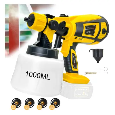 1000ML Cordless Paint guns Handheld Wall Fence Paint Sprayer Naked-DeWALT Battery Compatible