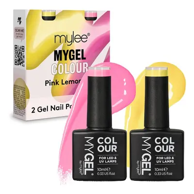 Gel Nail Polish Duo Colour Set 2x10ml [Pink Lemonade] UV/LED Soak-Off Nail Art Manicure Pedicure