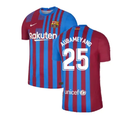 (S) Barcelona Vapor Match Home Shirt (AUBAMEYANG 25)