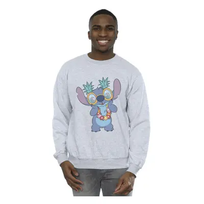 (4XL, Sports Grey) Disney Mens Lilo And Stitch Tropical Fun Sweatshirt