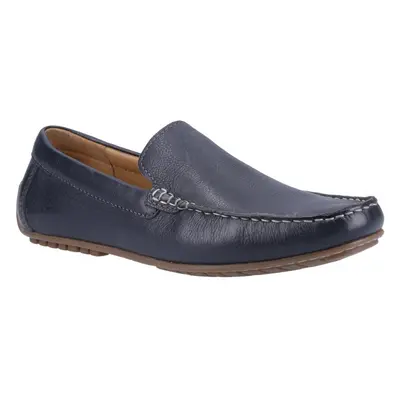 (Blue, (Adults')) Hush Puppies Ralph Leather Men's Navy Boat Shoes