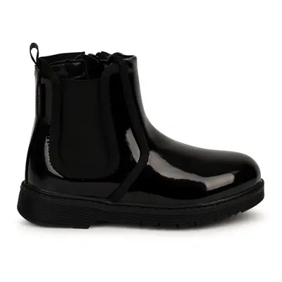 (13, Black) Trespass Unisex Kids Patent Chelsea Boot Ziya