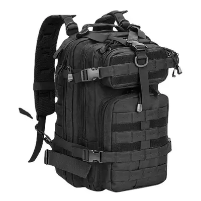 (Black) Men Army Military Tactical Backpack 1000D Polyester 30L 3P Softback Outdoor Waterproof R