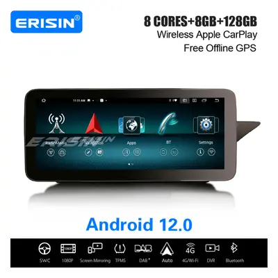 12.3" IPS 8-Core Android Car Stereo For Mercedes-Benz E-Class W212 / S212 NTG 4.5 DAB+ Satnav Ca