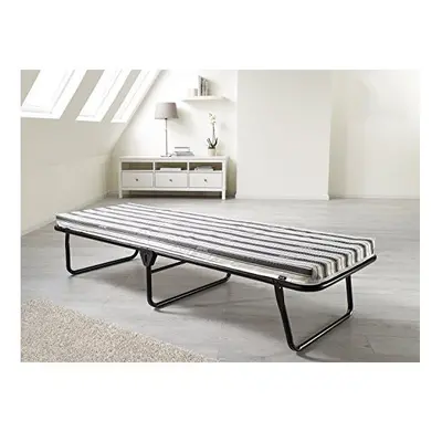 JAY-BE Value Folding Bed with Breathable Airflow Mattress, Fabric, Black, Single