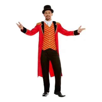 (L R, Red/Black) Smiffys Mens Deluxe Ringmaster Costume Set