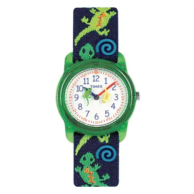 Timex Kids T72881 Lizards Watch with Multi-Colored Elastic Fabric Strap