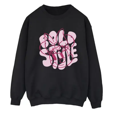 (L, Black) Disney Womens/Ladies Minnie Mouse Bold Style Sweatshirt