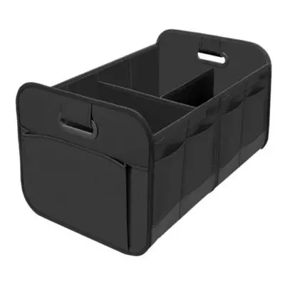 (black) Folding Car Trunk Organizer Multi Compartments Collapsible Storage Box Anti-slip Waterpr