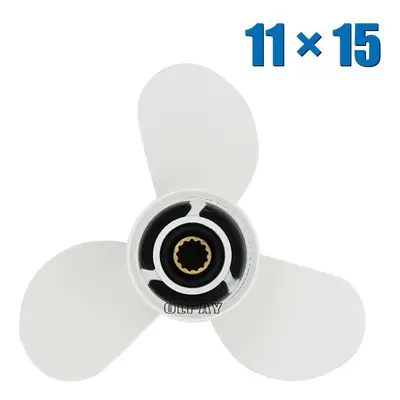 (white, China) X Aluminum Outboard Propeller For Yamaha 40-60hp 663-45943-02-el Blades Aluminum 