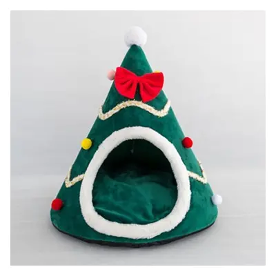 (green, L) Dog Kennel Christmas Tree Modeling Pet Kennel Tent Fall And Winter Warm Creative New 