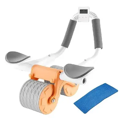 (orange) Automatic Rebound Ab Abdominal Exercise Roller With Elbow Support And Timer, Abs Roller