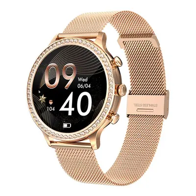 Chronus Smart Watches for Women with Diamonds, 1.32'' Bluetooth Smartwatch With heart rate, bloo