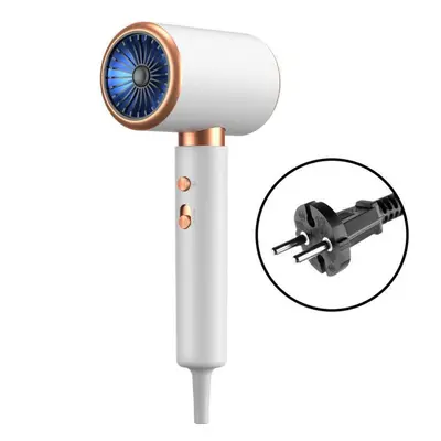 (white, EU) Professional Blow Dryer 2400w Ionic Salon Hair Dryer Lightweight Travel Hairdryer Fo