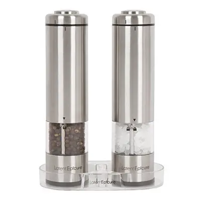 Latent Epicure Battery Operated Salt and Pepper Grinder Set (Pack of Mills) - Complimentary Mill