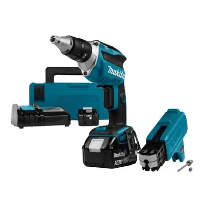 Makita DFS452TJX2 18v Brushless Collated Autofeed Drywall Screwdriver -2x5.0ah