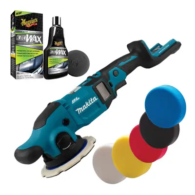 Makita DPO600Z 18v LXT Cordless Brushless Orbital Polisher 150mm + Meguiars +Pad