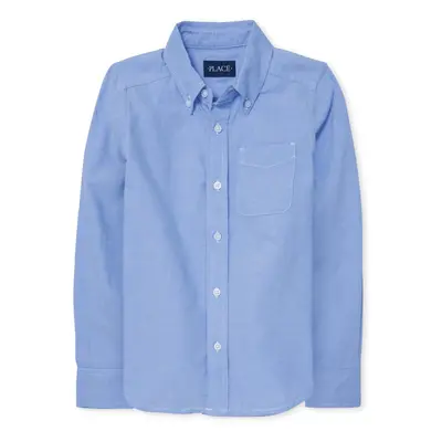 The Children's Place boys Long Sleeve Oxford Shirt Lt Blue X-Large