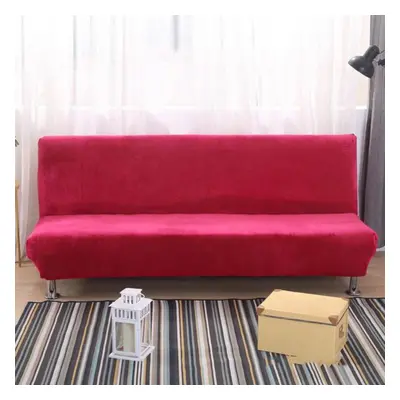 (rose, Size) Plush Sofa Bed Cover Solid All -inclusive Slipcover For Sofa Bed Without Armrest Co