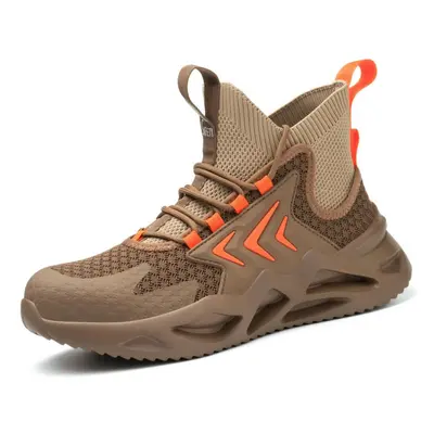 (brown, 39) Work Sneakers Men Indestructible Steel Toe Work Shoes Safety Boot Men Shoes Anti-pun