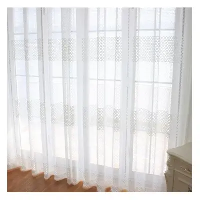 (white, 350*270CM 1PCS) European Sheer Curtains Window Tulle Curtains For Living Room Bedroom Ki