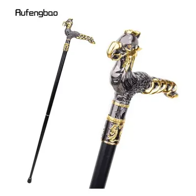 (as the picture) Gold Black Bird Walking Cane Fashion Decorative Walking Stick Gentleman Elegant