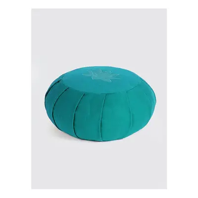 (Aqua) Yoga Studio Round Lotus Organic Zafu Buckwheat Cushion