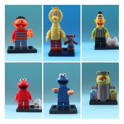 (Sesame street Big Bird Elm Bert Ernie Oscar) Cartoon Disney Toy Story Mini Figures Fit Lego