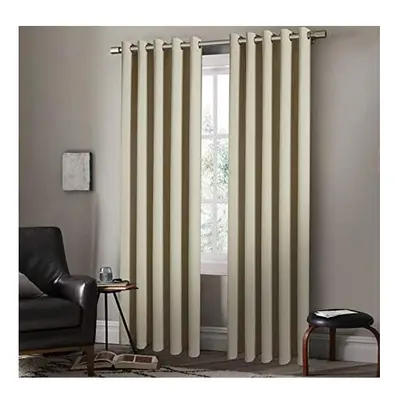 Blackout Curtain Pair Heavy Insulated Thermal Blackout Curtains Ring Top Eyelet Room Darkening C