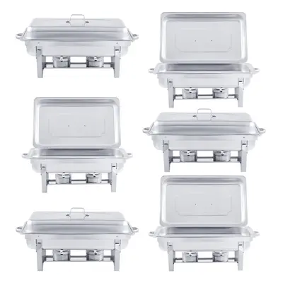 9L/8Q Pack Chafer Chafing Steel Catering Food Warmer Dish Sets Pans