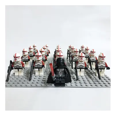 (Style C) 21pcs Star Wars Phase1 Clones Minifigures Contains Base Plate Is Included