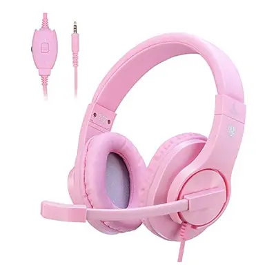 Kriogor Headset for Girls, 3.5mm Gaming Headset PC Headphone with Mic compatible for PlayStation