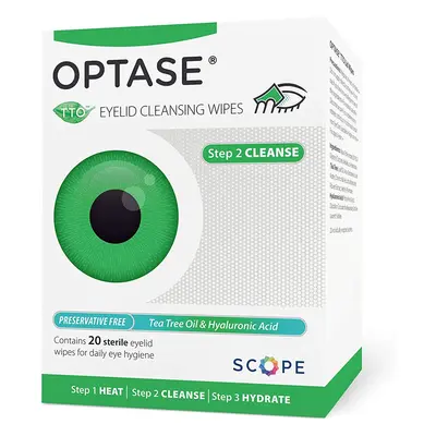 Optase TTO (Tea Tree Oil) Eye Lid Wipes - Pack of