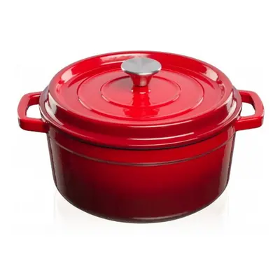 (Grand Feu Red Cast Iron Pot, 3.5l.) Grand Feu Cast Iron Pot, 3.5l