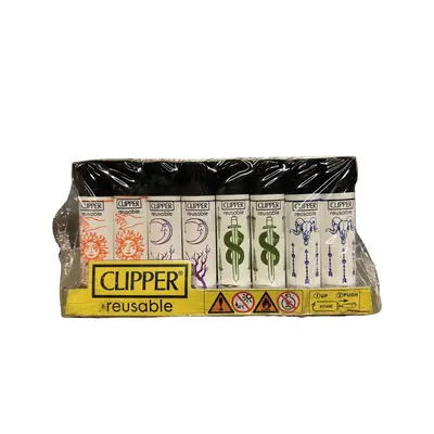 (48pc Design 7) Clipper Lighters Refillable, Sets Of 10, 30