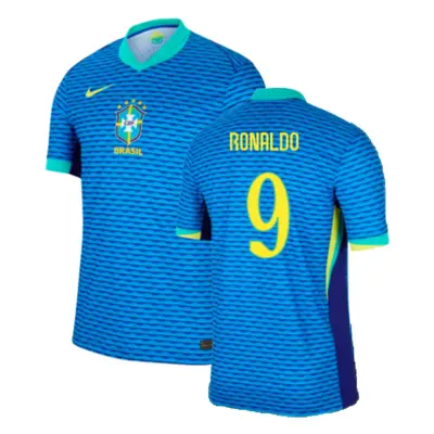 (L) Brazil Away Dri-Fit ADV Match Shirt (Ronaldo 9)