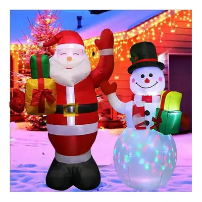 (santa claus) 5FT Tall Christmas Santa Christmas Snowman Inflatables Outdoor Decorations for Hol