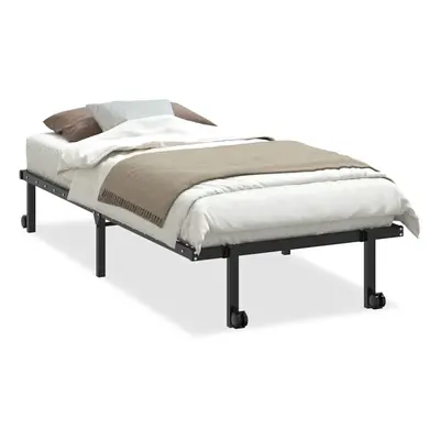 (black, x cm) vidaXL Bed Frame without Mattress Foldable White 90x190 cm Steel