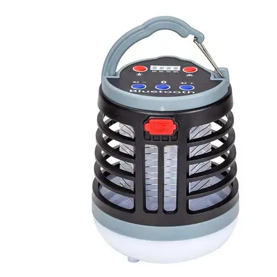 (Black) Multifunction Mosquito Killer Lamp With LED Camping Light&Bluetooth Speaker USB Recharge