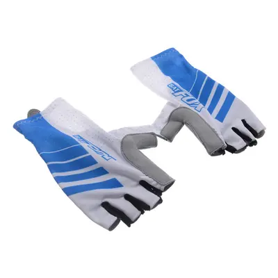 (Blue, XL) Cycling Half Finger Gloves Anti-slip Shock Absorbing Breathable Elasticity Bike Glove